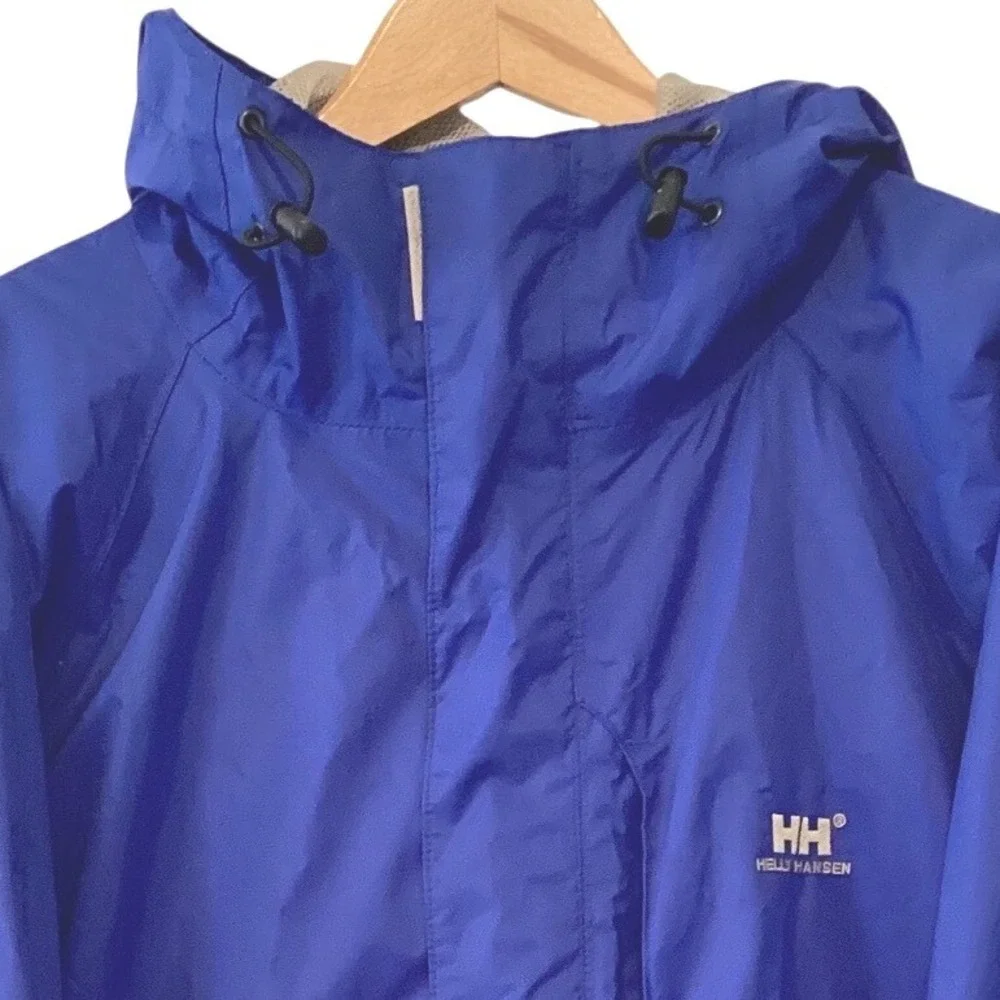 Helly‎ Hansen Helly Tech 3 Ski Rain Sailing Jacket Blue Waterproof Hood Medium